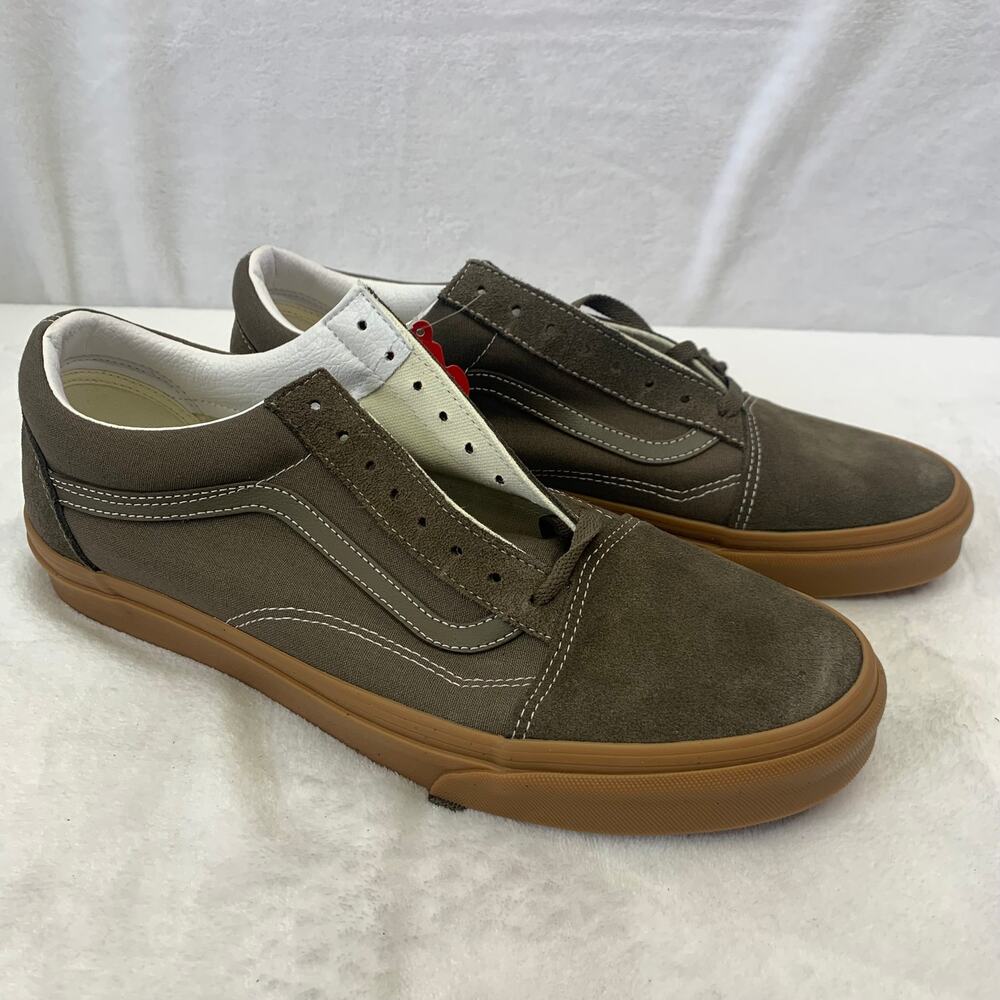 NWT Vans Mens Sz 12 Old Skool Canteen Gum Green Tan Shoes Sneakers Lace Up - Picture 3 of 9